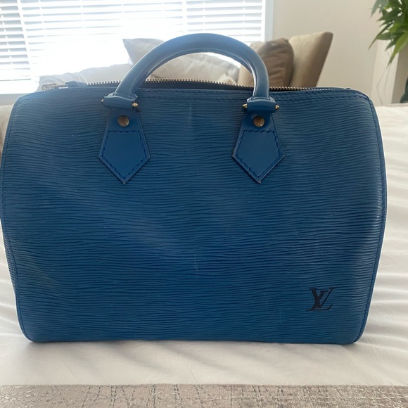 Louis Vuitton Speedy 25 Epi blue - Picture 4 of 15